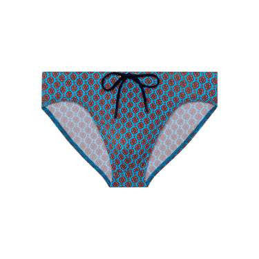 Anglet Swim Mini Briefs | Turquoise Print 402982-I0PF